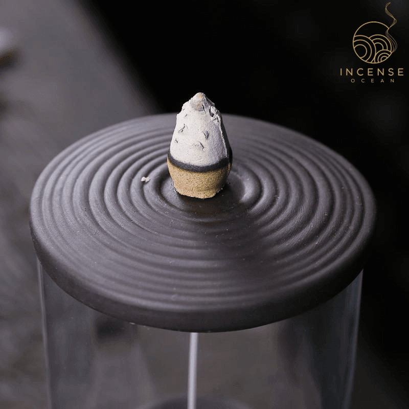 Ceramic Waterfall Incense Burner with Cover from incenseocean