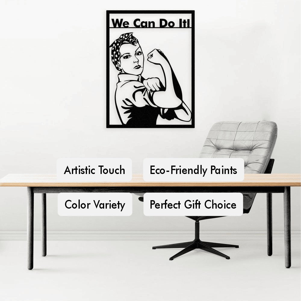 Rosie the Riveter Metal Wall Art from VITAHOME DESIGN LLC