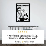 Rosie the Riveter Metal Wall Art from VITAHOME DESIGN LLC