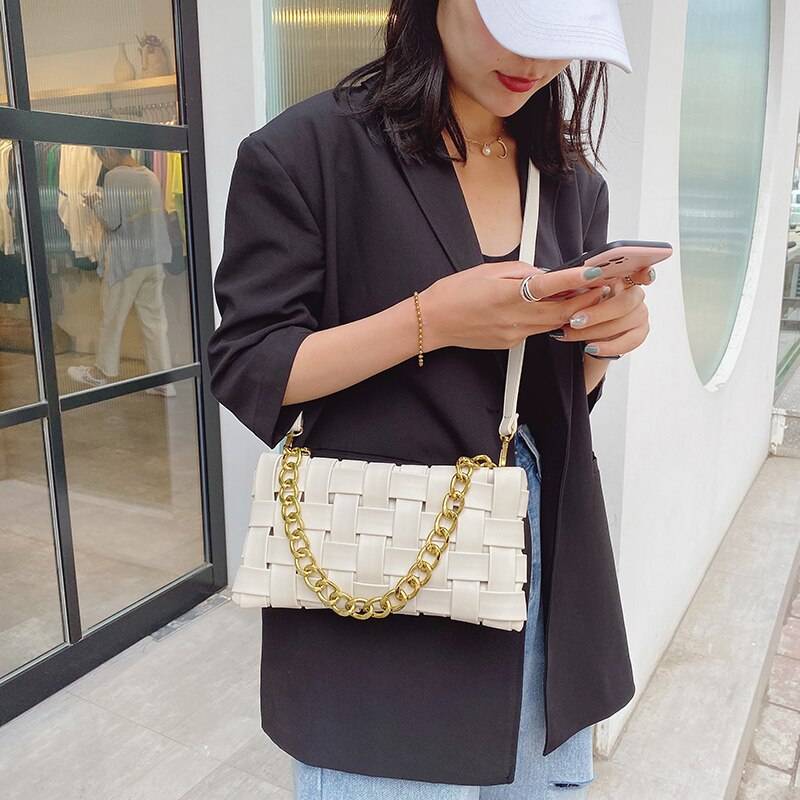 Weave Design Crossbody Bag From Kawaii Stop