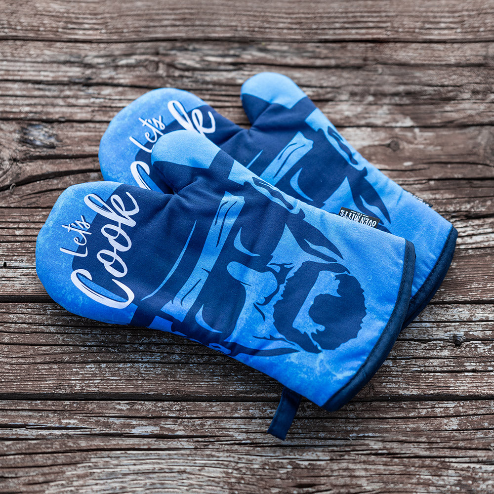 Let's Cook Oven Mitts And Potholder Set From Zapps Clothing