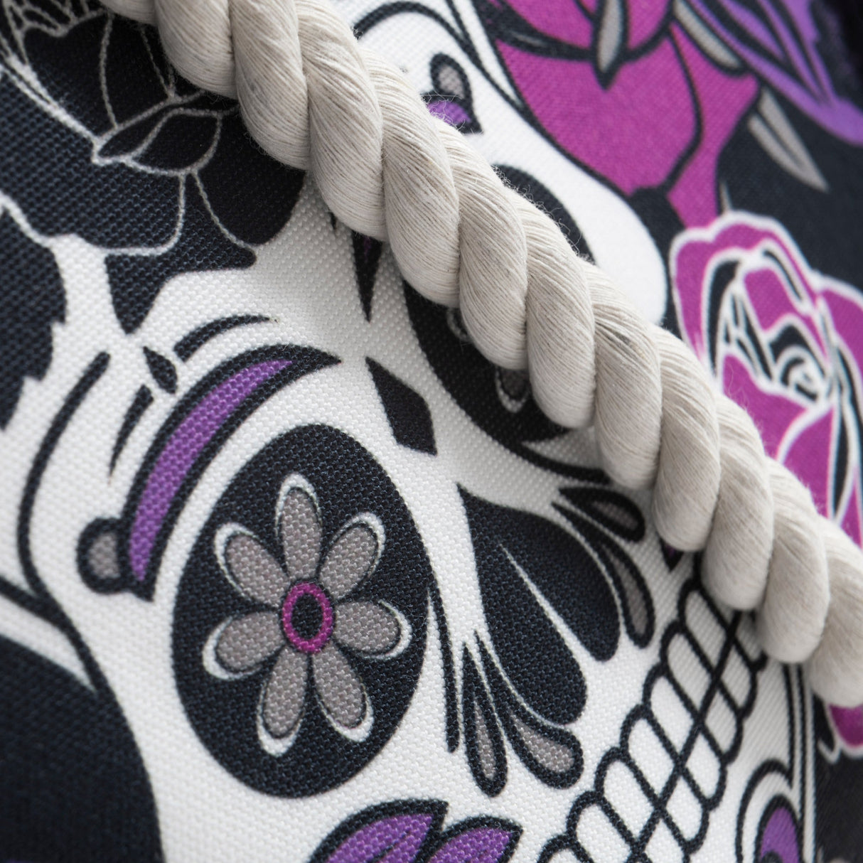 Sugar Skull Purple Shoulder Beach Bag From Zapps Clothing
