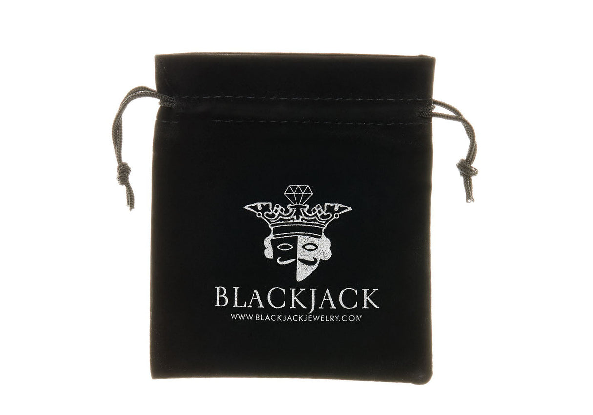Men's Blue Stainless Steel & Silicone Bracelet With Black Carbon Fiber From Blackjack Jewelry