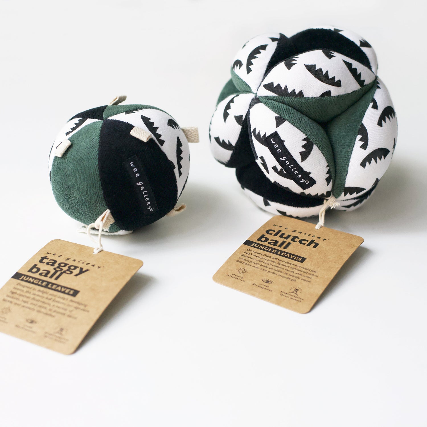 Jungle Leaves Clutch and Taggy Ball Bundle From Wee Gallery
