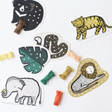 Lacing Cards - Jungle Animals From Wee Gallery