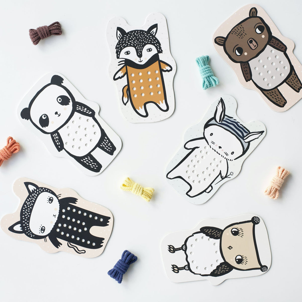 Lacing Cards - Baby Animals From Wee Gallery
