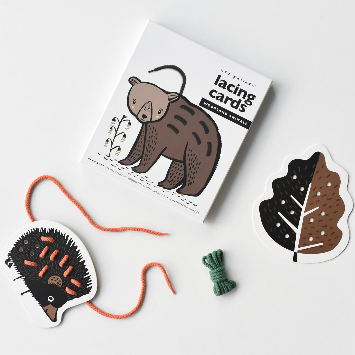 Lacing Cards - Woodland Animals From Wee Gallery