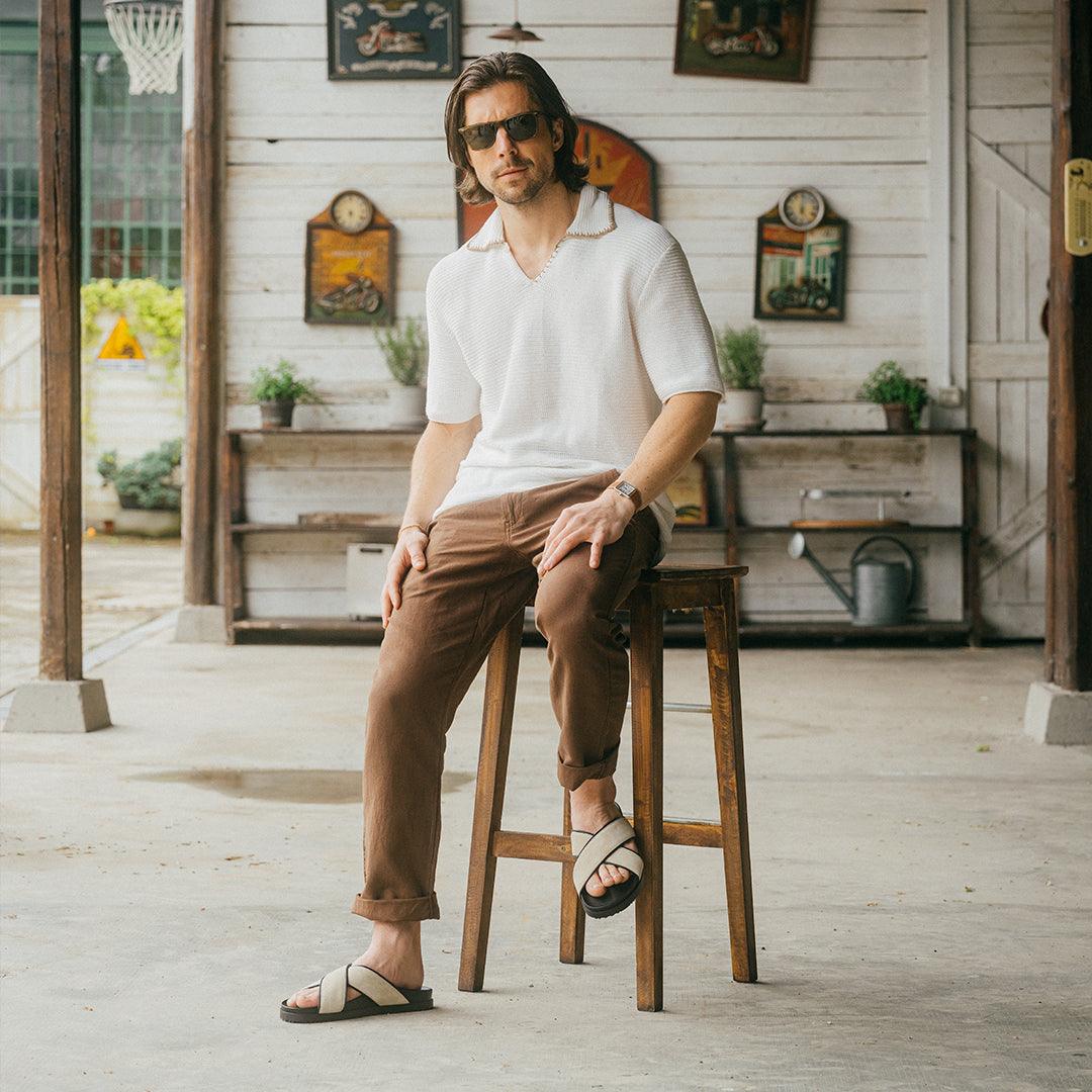 Men's Sandstone Amalfi Crossover Sandal From Del Toro Shoes