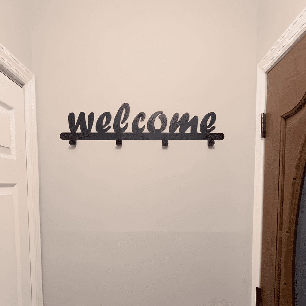 Welcome Written Metal Coat Rack from VITAHOME DESIGN LLC