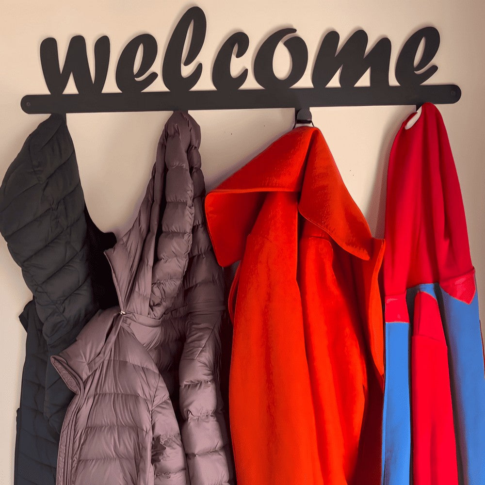 Welcome Written Metal Coat Rack from VITAHOME DESIGN LLC