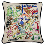 West Virginia Hand-Embroidered Pillow from Quirks!