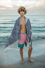Whale Shark Bleu - Turkish Towel from Sun Drunk