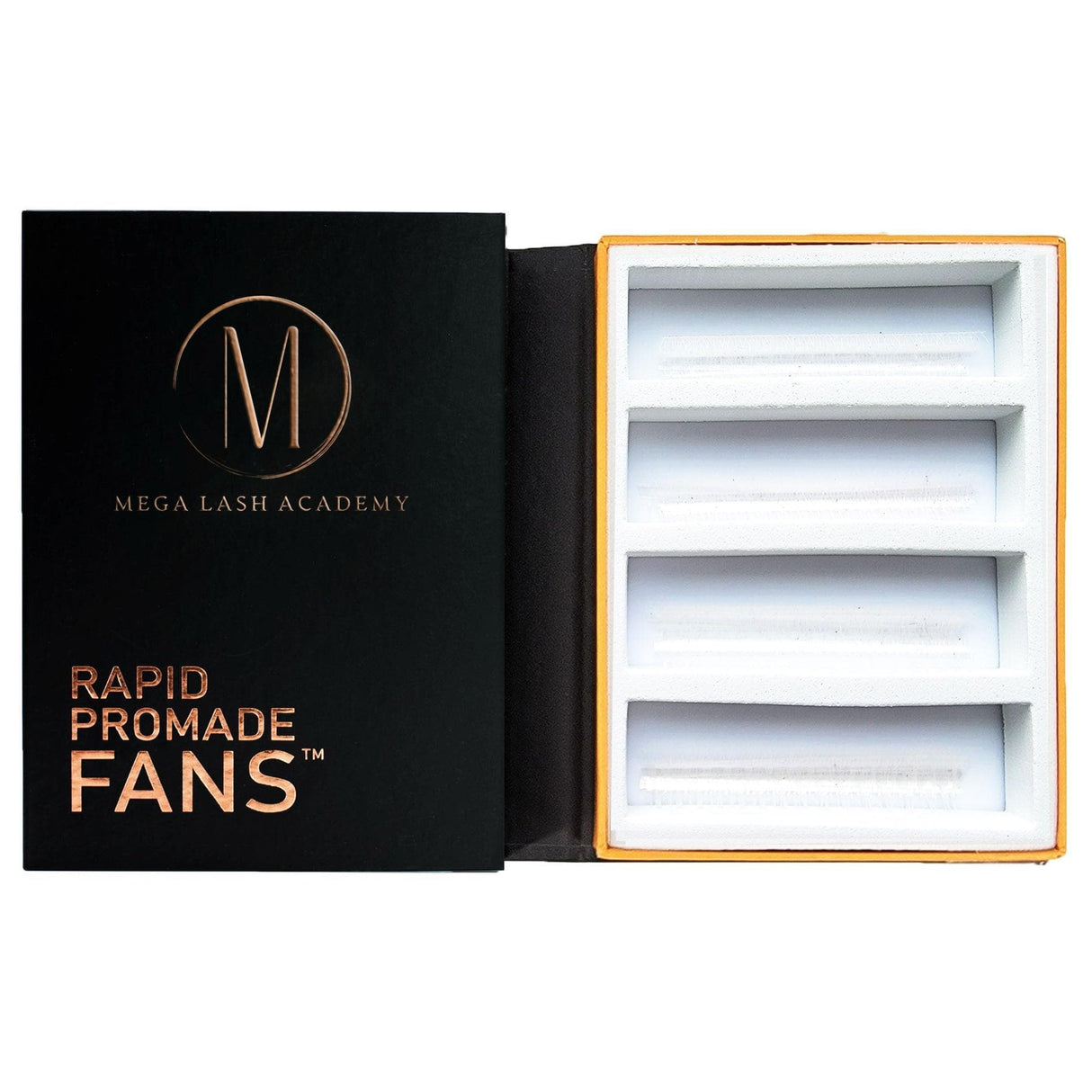 White 5D Rapid Promade Fans - 600 Fans from Mega Lash Academy