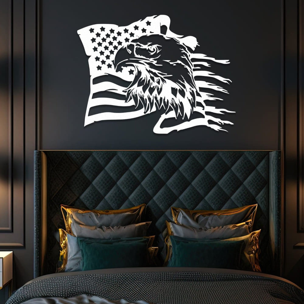 Bald Eagle Holding American Flag Wall Art from VITAHOME DESIGN LLC