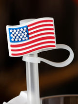 American Flag PVC Straw Lid for Patriotic Parties and BBQs from MsDressly