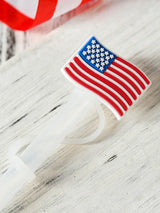 American Flag PVC Straw Lid for Patriotic Parties and BBQs from MsDressly