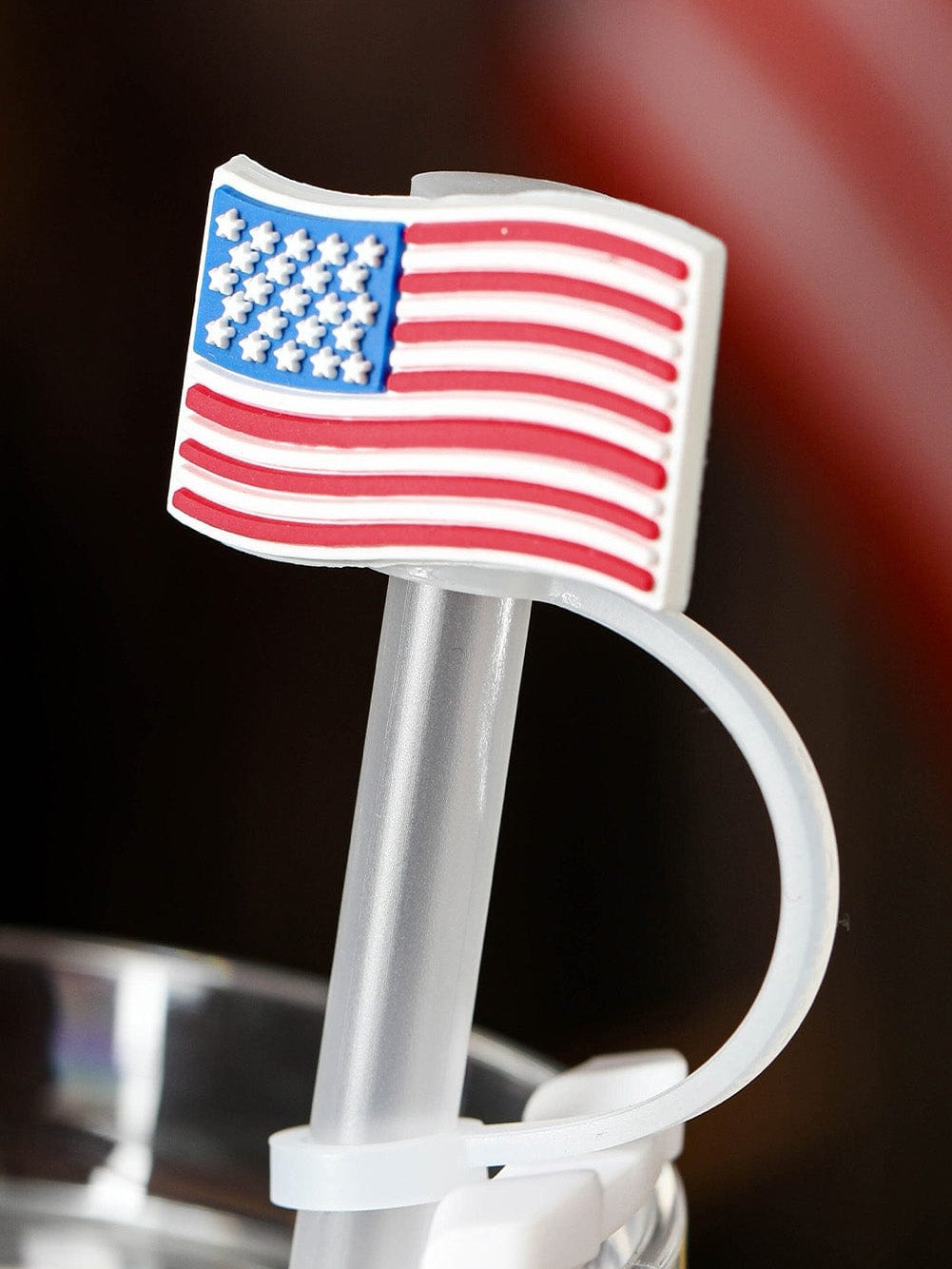 American Flag PVC Straw Lid for Patriotic Parties and BBQs from MsDressly