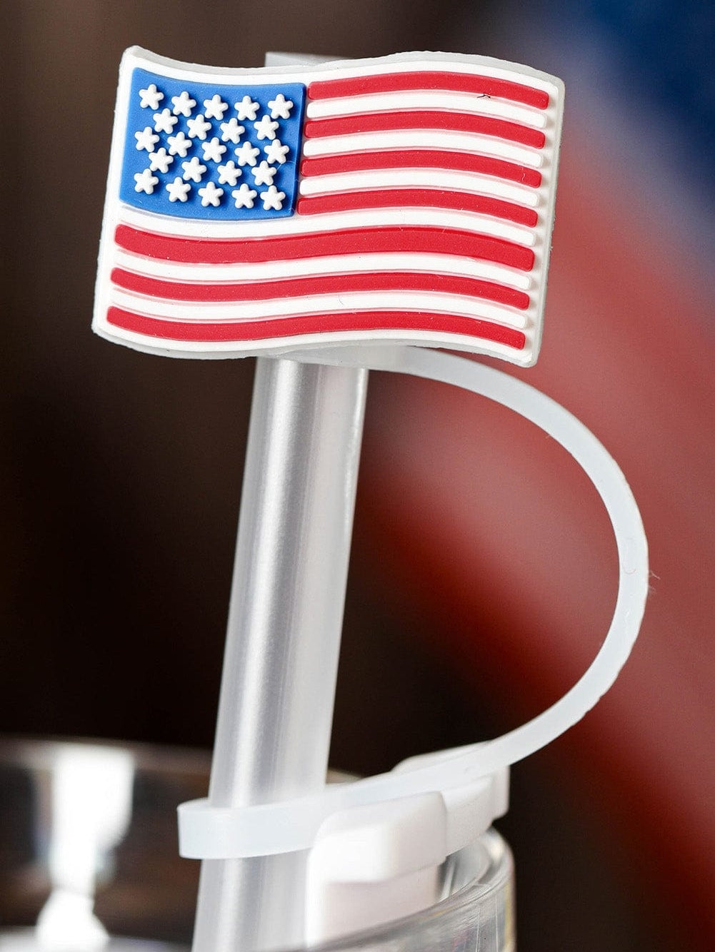 American Flag PVC Straw Lid for Patriotic Parties and BBQs from MsDressly