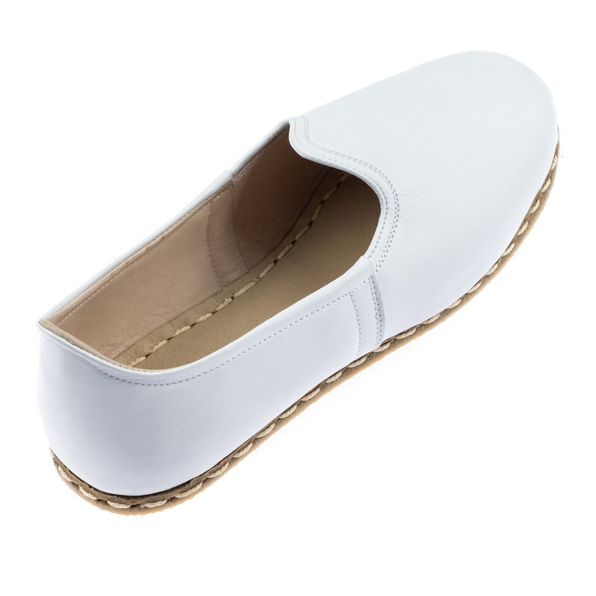 Men's White Slip On Shoes from Atlantis Handmade Shoes