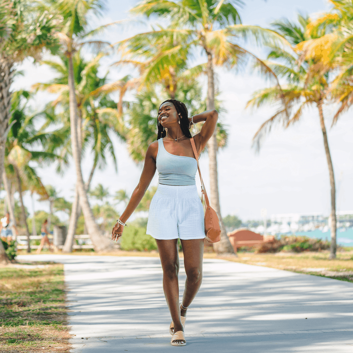 White Cotton Shorts From LotusAndLuna