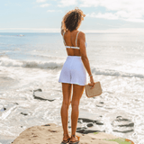 White Cotton Shorts From LotusAndLuna