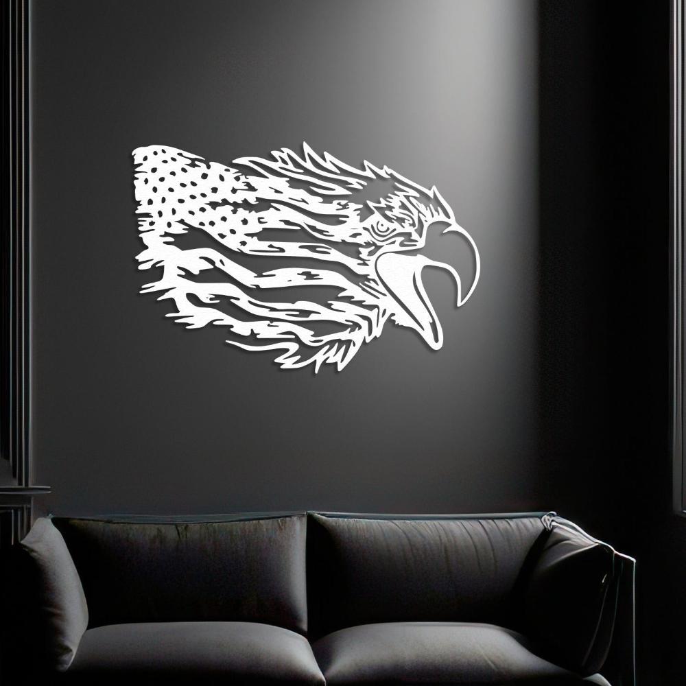 American Bald Eagle Wall Art with Distressed US Flag-Indepence Day Gift from VITAHOME DESIGN LLC