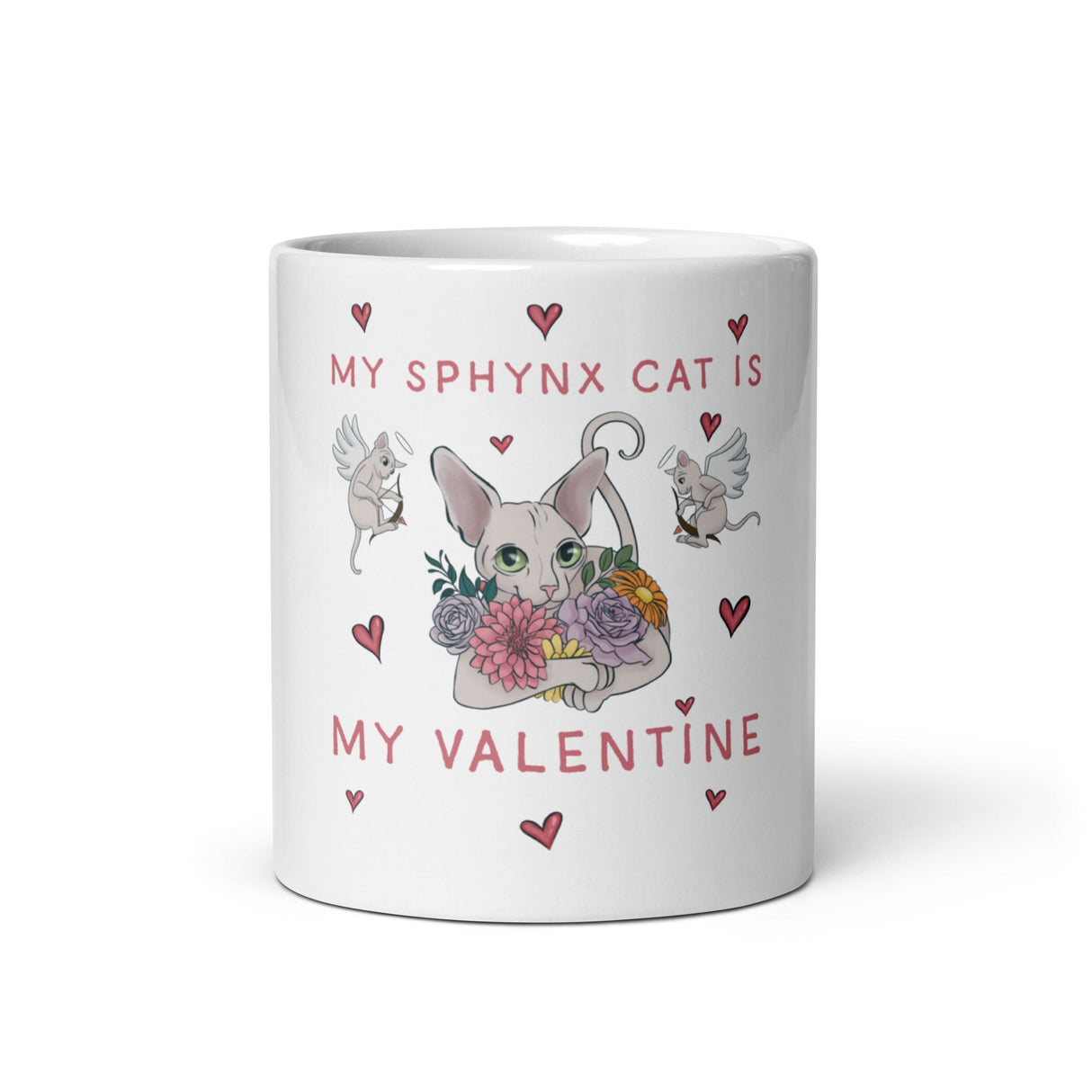 "MY SPHYNX CAT IS MY VALENTINE" COFFEE MUG from ReNewedPet