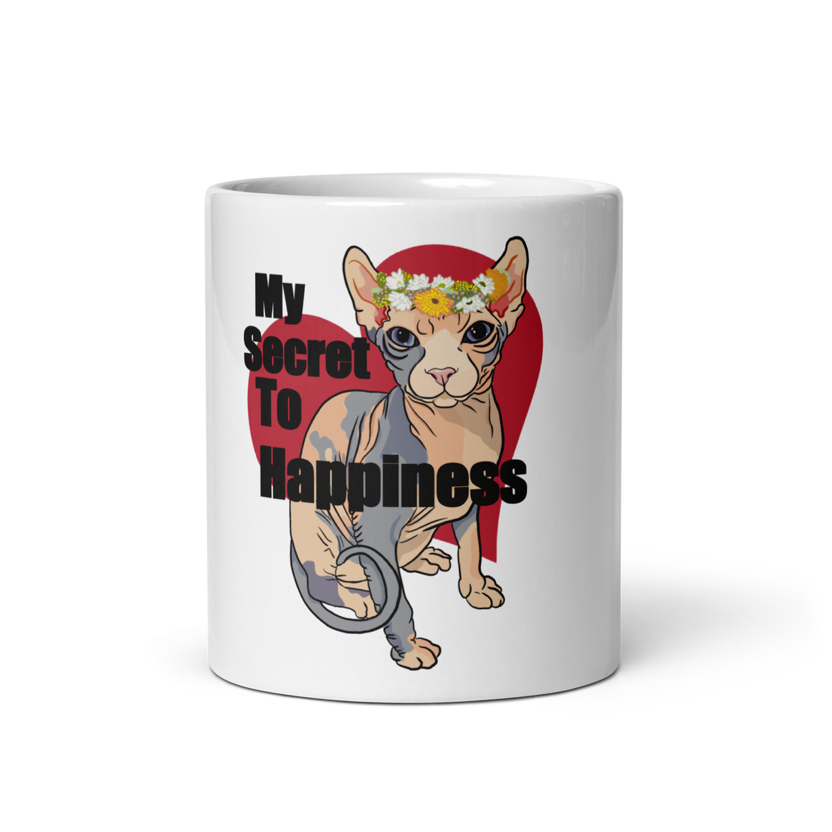"MY SECRET TO HAPPINESS" COFFEE MUG from ReNewedPet