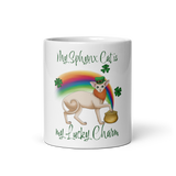 "MY SPHYNX IS MY LUCKY CHARM" COFFEE MUG from ReNewedPet
