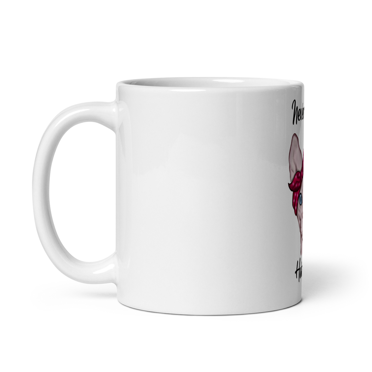 "NEVER A BAD HAIR DAY" SPHYNX COFFEE MUG from ReNewedPet