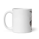 "WOMAN CAN'T SURVIVE ON COFFEE ALONE" COFFEE MUG from ReNewedPet