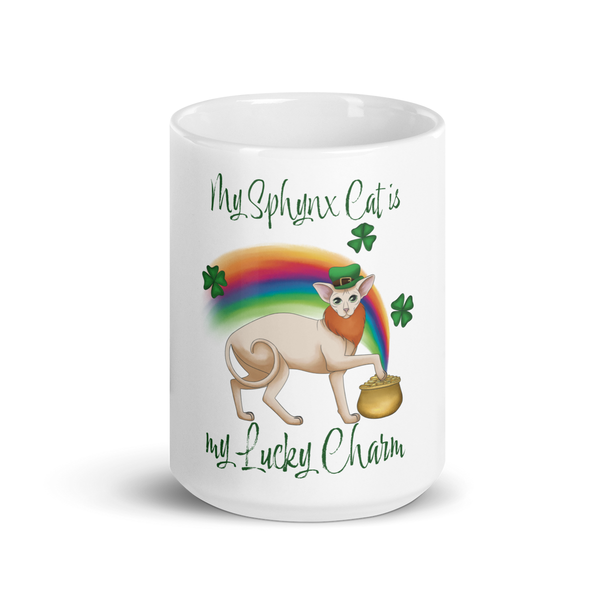 "MY SPHYNX IS MY LUCKY CHARM" COFFEE MUG from ReNewedPet
