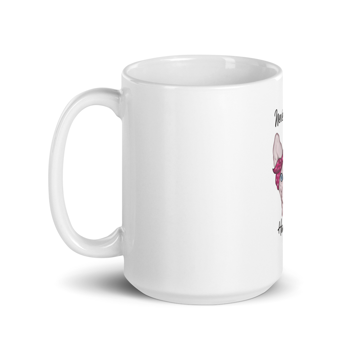 "NEVER A BAD HAIR DAY" SPHYNX COFFEE MUG from ReNewedPet