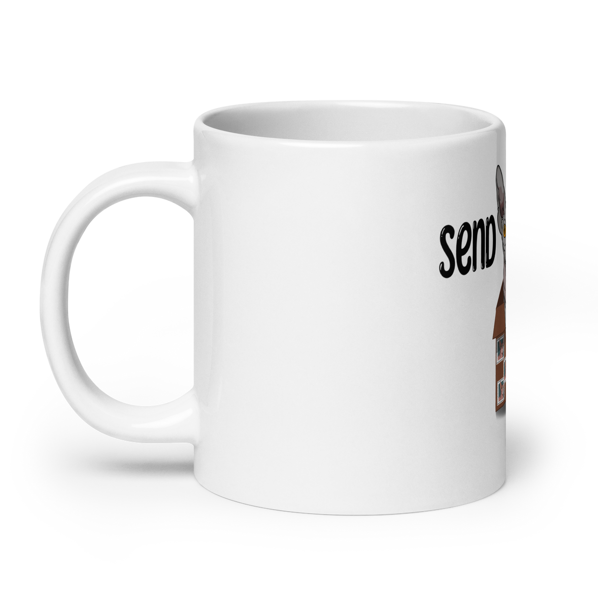 "SEND NUDES" SPHYNX COFFEE MUG from ReNewedPet