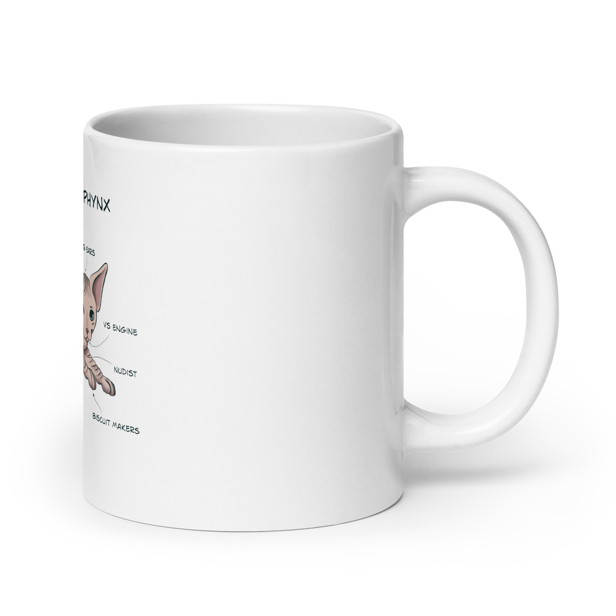"ANATOMY OF A SPHYNX CAT" COFFEE MUG from ReNewedPet