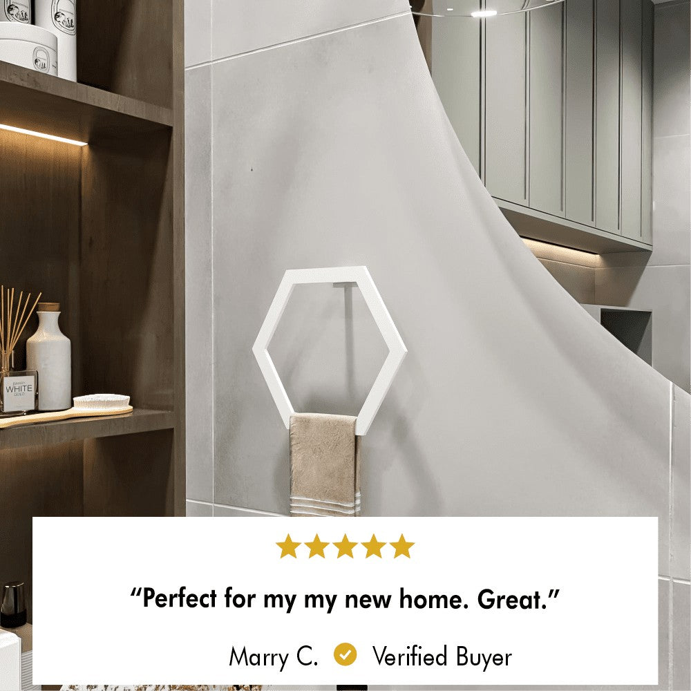 Hexagon Shaped Towel Ring from VITAHOME DESIGN LLC