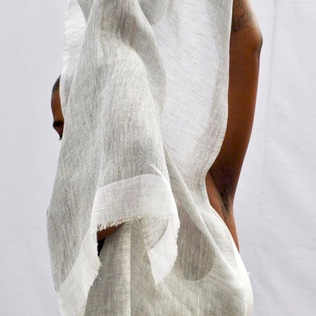 Gauze Linen Two Tone Scarf from SLATE + SALT