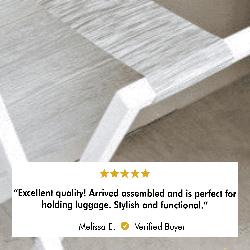 Cherokee-Foldable Metal Luggage Rack with Genuie Leather from VITAHOME DESIGN LLC
