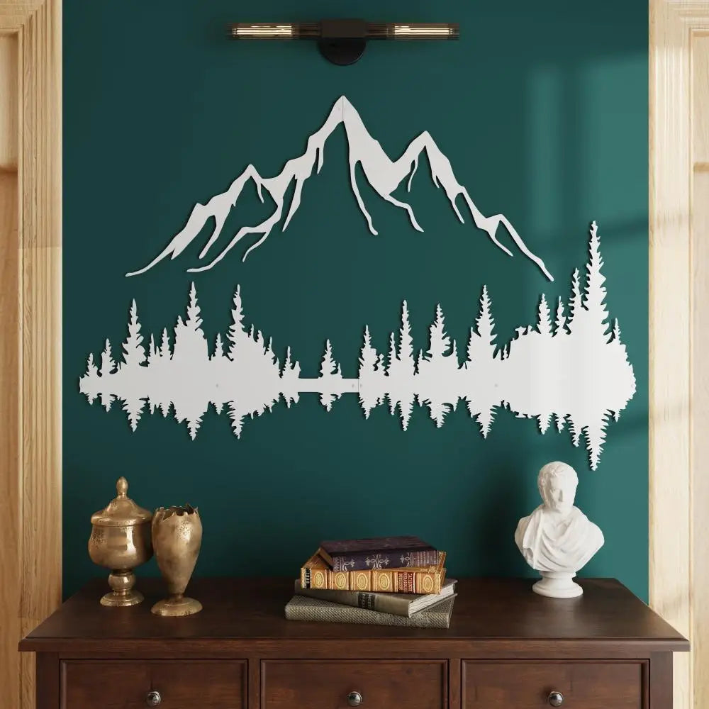 Mountain and Forest Metal Wall Art from VITAHOME DESIGN LLC