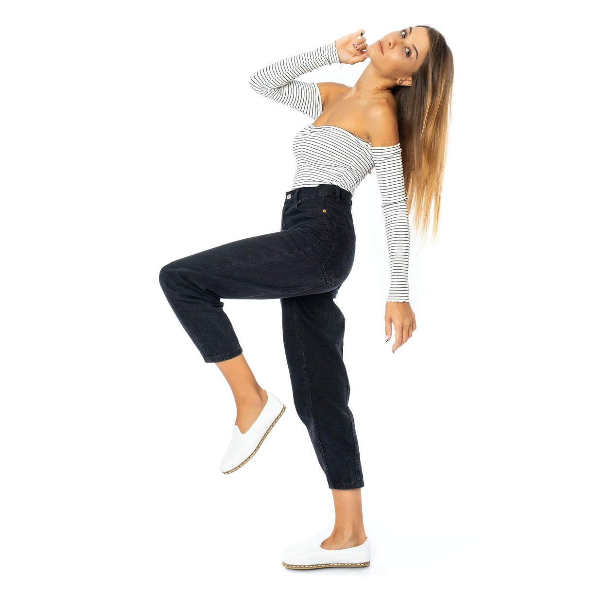 Women's White Slip On Shoes from Atlantis Handmade Shoes