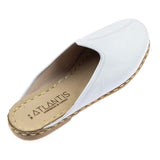 Women's White Slippers from Atlantis Handmade Shoes