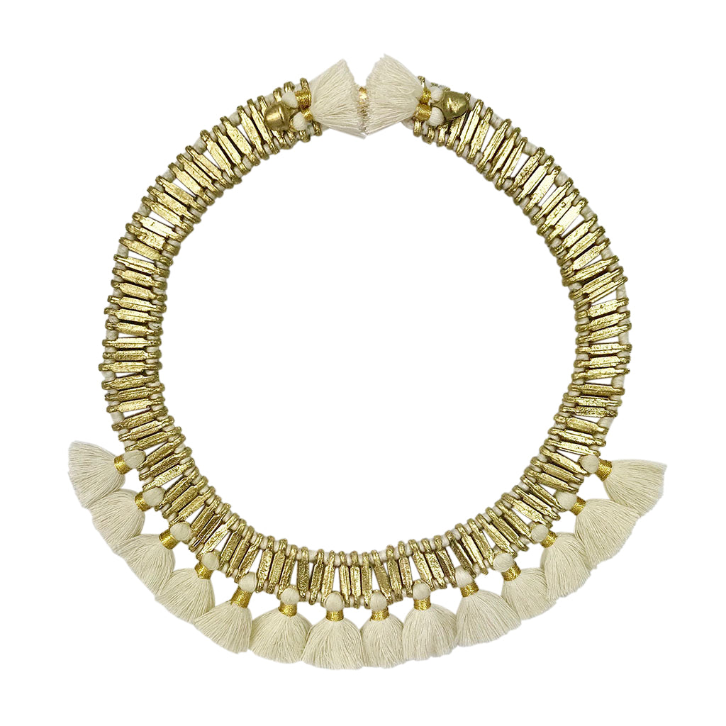 Temple Tassel Collar Necklace from SLATE + SALT