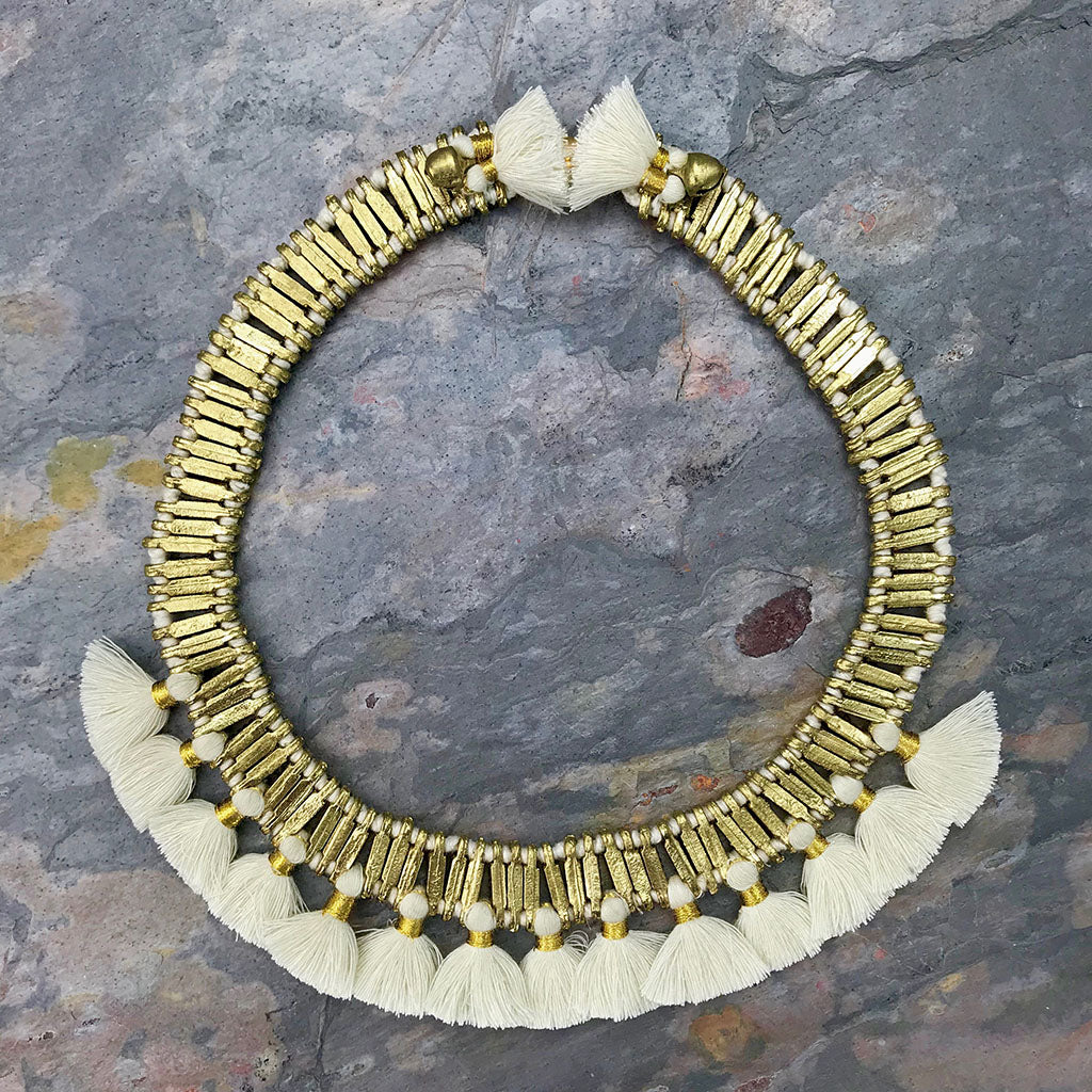 Temple Tassel Collar Necklace from SLATE + SALT