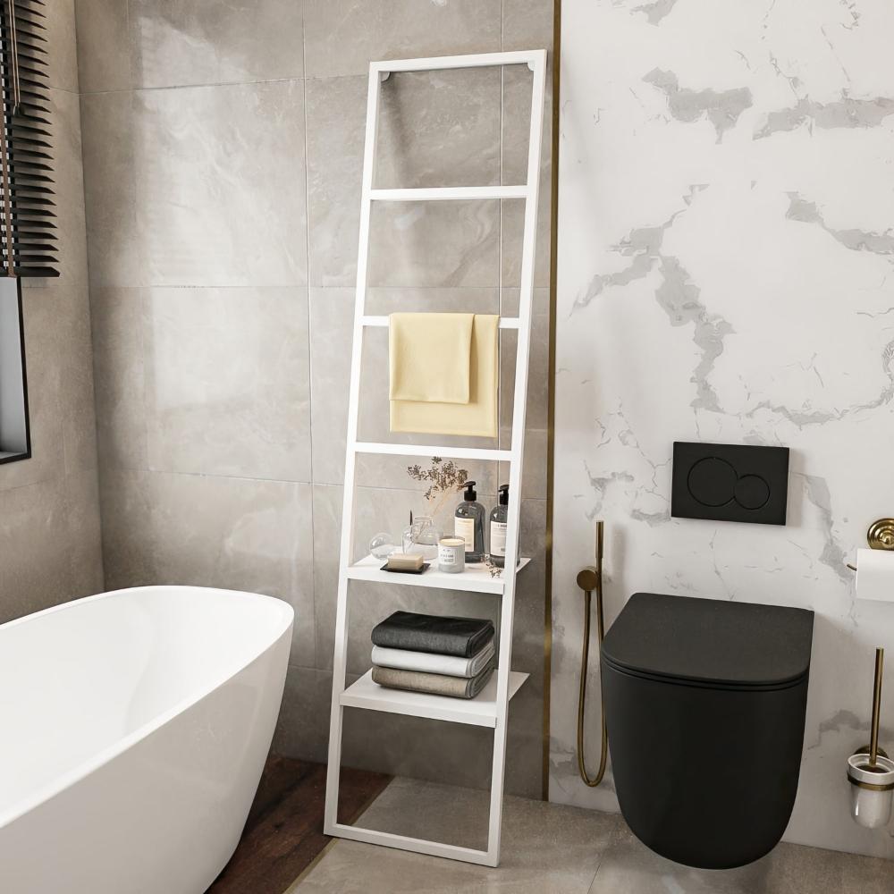 Floor Mounted Towel Ladder with 2 Shelves from VITAHOME DESIGN LLC