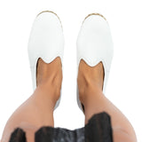 Men's White Slip On Shoes from Atlantis Handmade Shoes