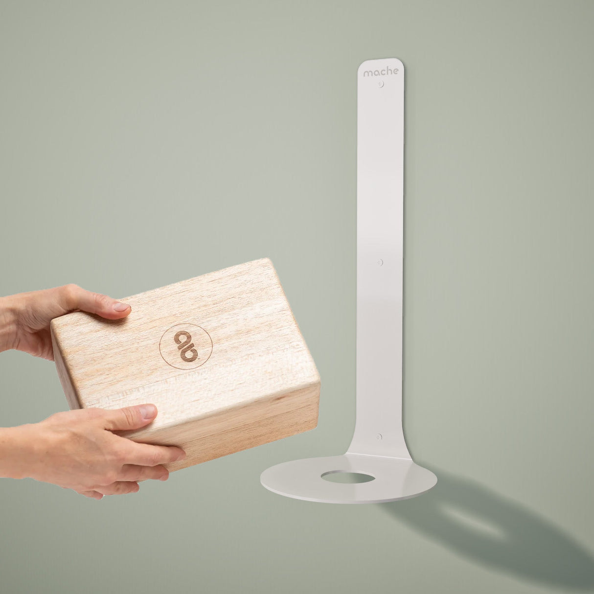 Yoke Yoga Block Wall Bracket | White from Mache