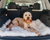 PupRug by Paw.com™ Portable Orthopedic Dog Bed - White with Brown Accents from Paw.com