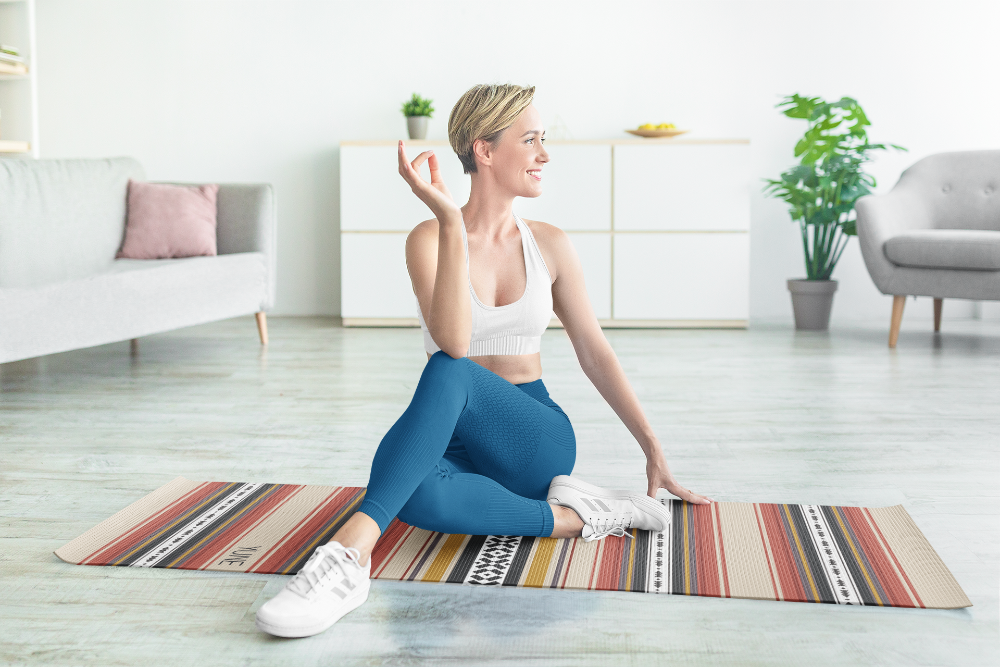 Yoga Mat | 6mm Thick | Striped | Non-Slip | Eco Friendly | Yune Yoga | Dion from Yune Yoga