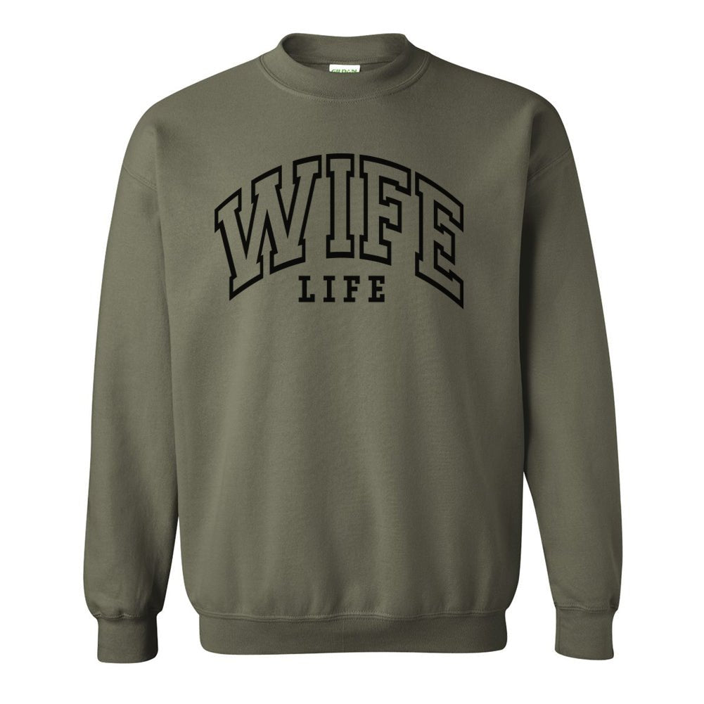 'Wife Life' Crewneck Sweatshirt from United Monograms