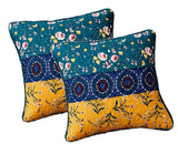 DaDa Bedding Set of 2 Bohemian Patchwork WildFlowers Floral Gardenia Throw Pillow Covers, 18" x 18" (JHW886) from DaDalogy Bedding Collection